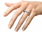 White gold diamond rings MW54 on finger view