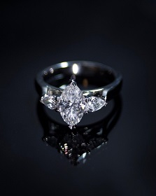 Marquise Pear Diamond Trilogy Ring 