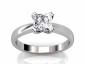 Princess diamond solitaire ring Platinum SPAP45 raised view 