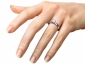 Engagement ring on finger view princess diamond SPAP52 