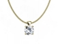 round diamond yellow gold pendant on chain PRCY01 